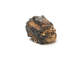 Sphalerite mineral - chief ore of zinc isolated on white background