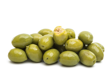 green olives isolated