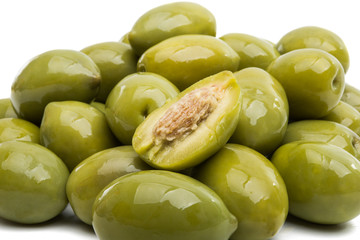 green olives isolated