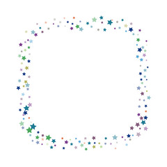 Glitter Vector Falling Stars Pattern. Carnival Festival Confetti Celebration Border. Christmas, New Year, Birthday, Music Firework. Modern Gift Voucher Glitter Vector Falling Stars Pattern.