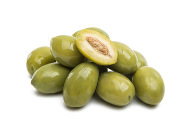 green olives isolated