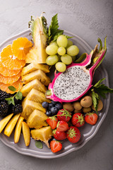 Exotic fruits platter