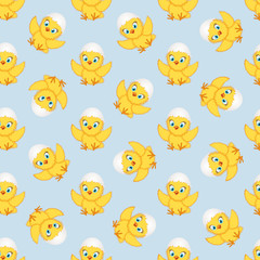 Fototapeta premium chicken baby pattern