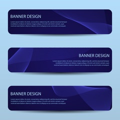 Abstract vector banners with bright wavy lines annual report design templates future Poster template design.