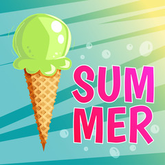 Ice cream summer card