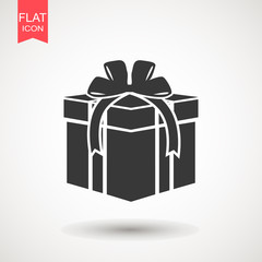 Gift Box icon on white background. Vector illustration.