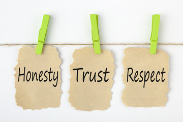 Honesty Trust Respect Concept