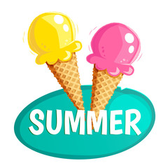 Ice cream summer card