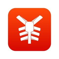 Obraz premium Human thorax icon digital red