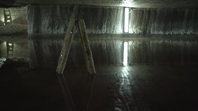 The salted walls of Turda Salt Mine