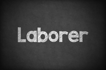 Laborer on Textured Blackboard.