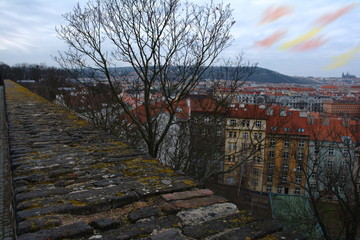Excellent view. Prague from bird's eye.  Cityscape, landscape.