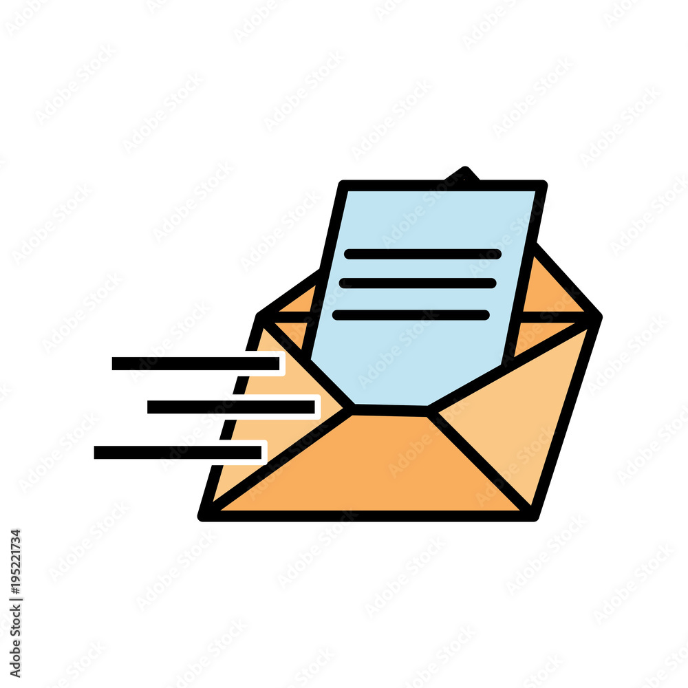 Fototapete line color letter e-mail message text style