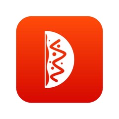 Asian dish icon digital red