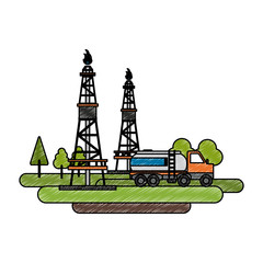 Natural gas factory vector illustration graphic design