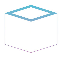 cubic matrix geometric icon vector illustration design