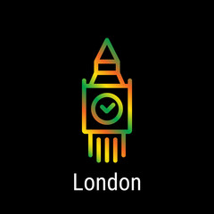 London, Great Britain Vector Line Icon