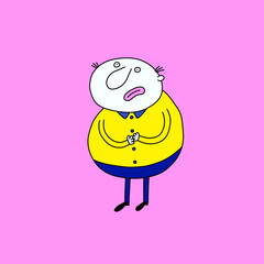 Funny office character cartoon