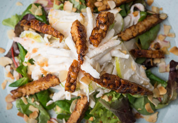 Close up of vegan healthy food