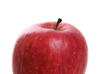 Japanese red apple isolated in white background