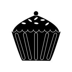 Cupcake sweet dessert vector illustration graphic design