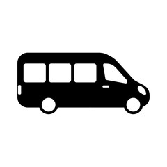 Modern minibus icon vector