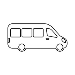 Modern minibus icon vector