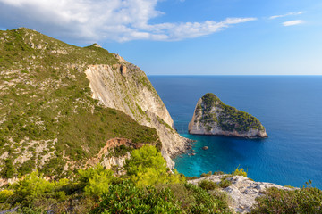 Fototapeta premium Magnificent landscape with enormous rocks in Plakaki near Agalas village on Zakynthos island, Greece.