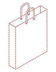 shopping bag isometric icon vector illustration design