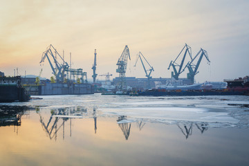 Shipyard at Dusk