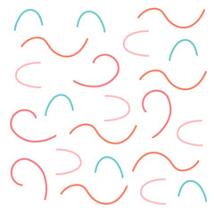 curvy colorful lines pattern- vector illustration