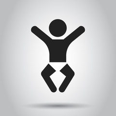 Baby vector icon. Child flat illustration. Business concept simple flat pictogram on isolated background.