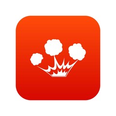 Explosion icon digital red