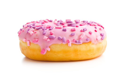 One pink donut.