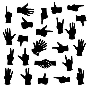  Hands in different positions