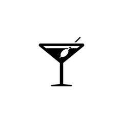 Martini vector icon. Simple flat symbol on white background