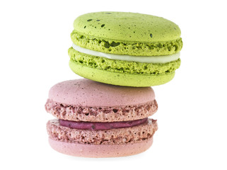 Cake macaroon isolated on a white background