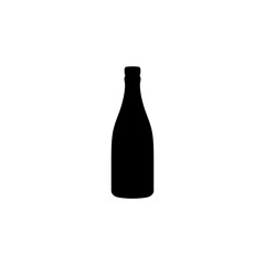 Beer Bottle vector icon. Simple flat symbol on white background
