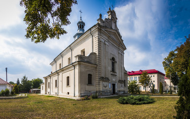 Fototapeta na wymiar Catholic church, Kopychenci village, Ternopil region, Ukraine
