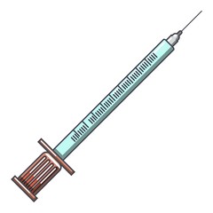 Fototapeta premium Syringe icon, cartoon style