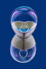 Bubble on creative china with Rainbow colors and reflections