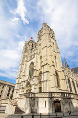 Fototapeta premium Cathedral St. Michael and St. Gudula in Brussel, Belgium