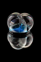 Bubble on mirror china with Rainbow colors and reflections