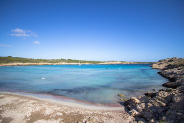 Fototapeta na wymiar Son Parc beach in Menorca, Spain