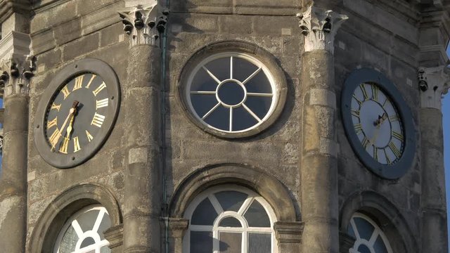 Close up of a clock tower