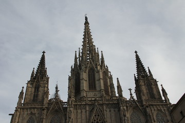 Fototapeta na wymiar The Cathedral, Gothic Quarter, Barcelona