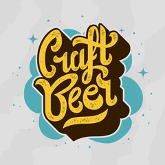 Craft Beer Script Lettering Logo.