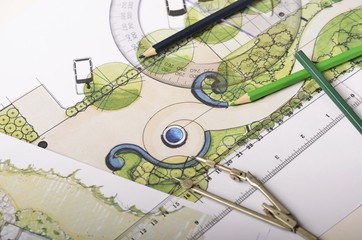 Garden drawings overhead view