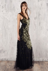 beautiful young woman in fashion outfit