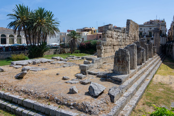 Ruins of Temple of Apollo in Siracusa